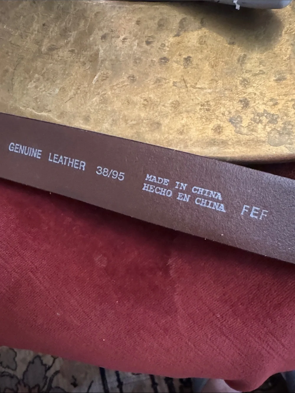 Columbia Brown Leather Casual Belt with Dark Buckle